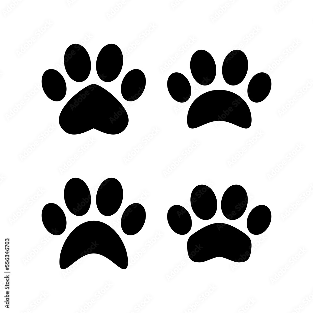 Paw icon vector for web and mobile app. paw print sign and symbol. dog or cat paw Paw icon vector for web and mobile app. paw print sign and symbol. dog or cat paw