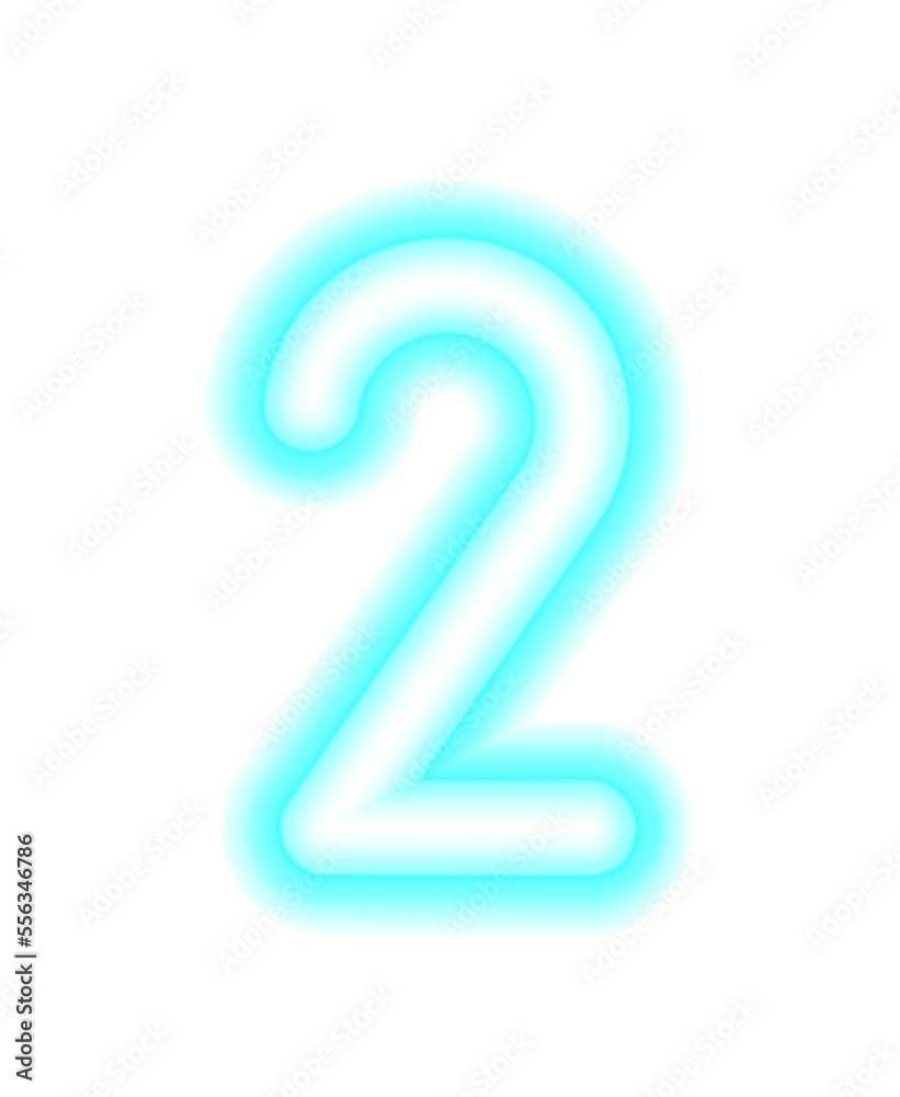 The neon number c. Two. Simply of glowing fluorescent object, lamp. Luminescent modern illumination. Png The neon number c. Two. Simply of glowing fluorescent object, lamp. Luminescent modern illumination. Png