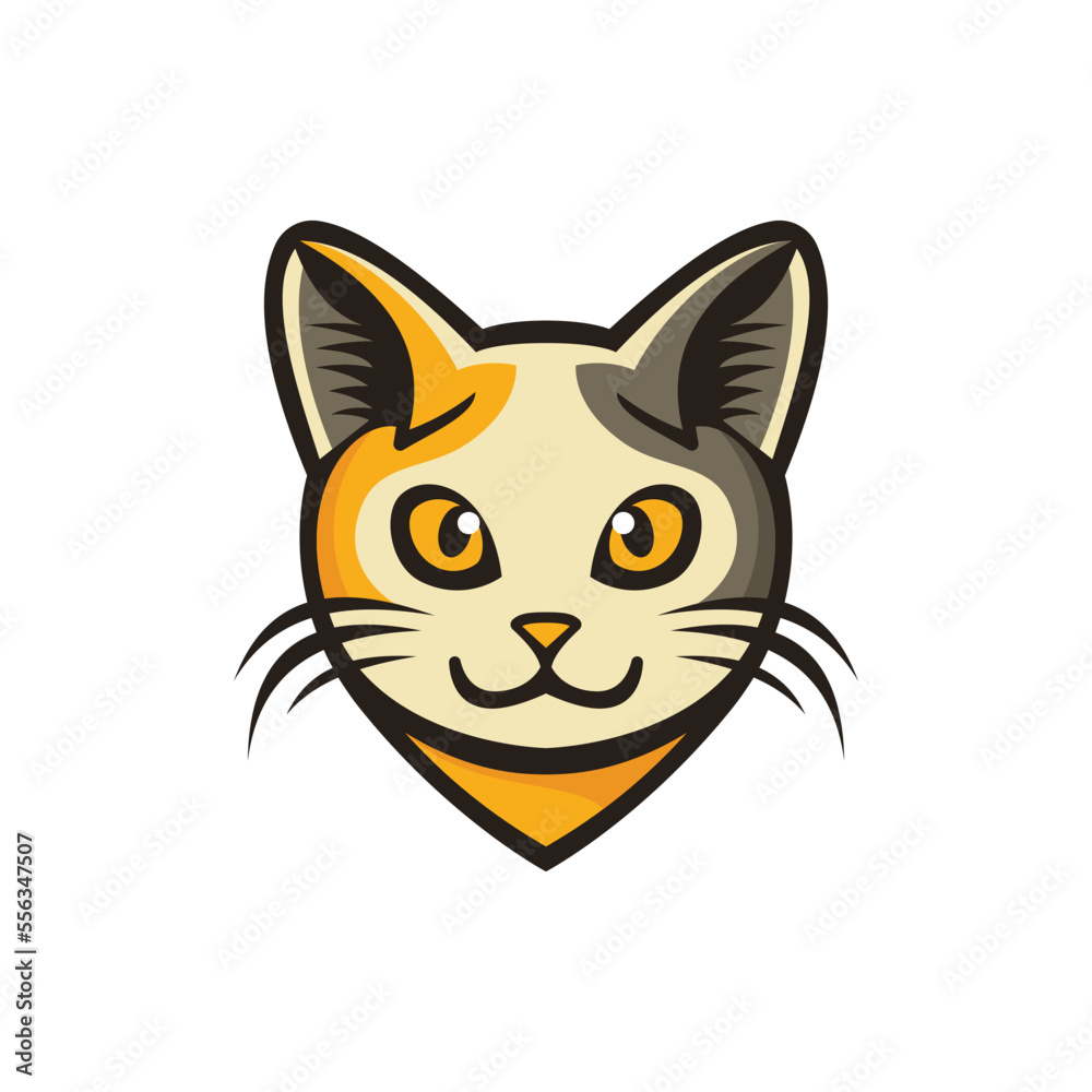 Cute cat logo symbol design illustration. Clean logo mark design. Illustration for personal or commercial business branding. Cute cat logo symbol design illustration. Clean logo mark design. Illustration for personal or commercial business branding.