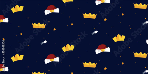 trama o patrón de Reyes Magos. Coronas ilustración