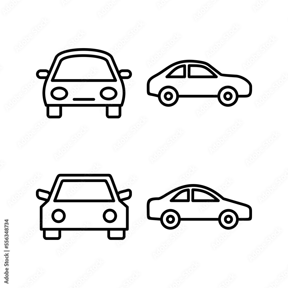 Car icon vector for web and mobile app. car sign and symbol. small sedan