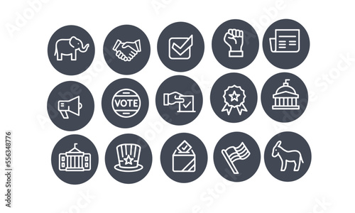 politics voting icons vector design