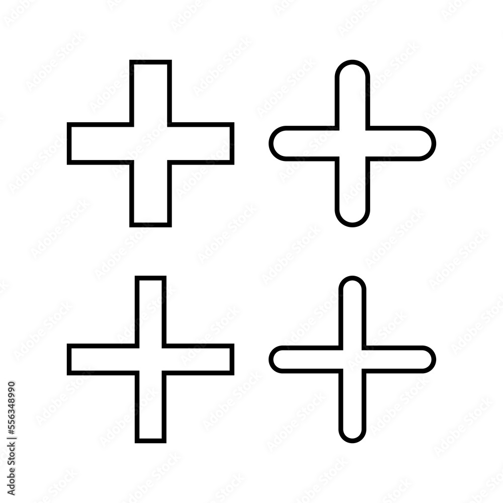 Obraz premium Plus Icon vector for web and mobile app. Add plus sign and symbol