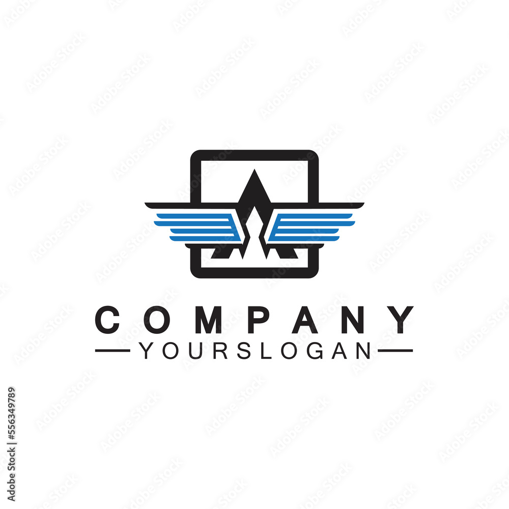 letter A wings logo vector illustration letter A wings logo vector illustration