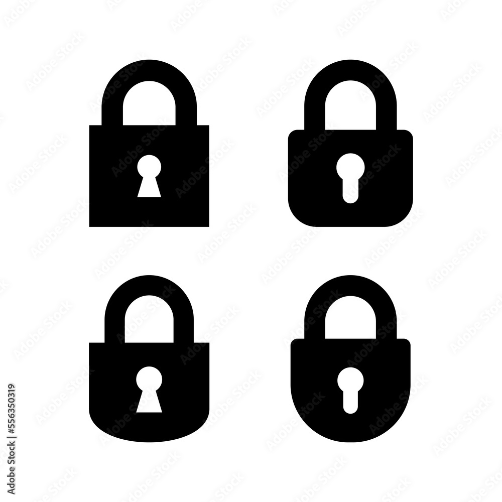 Lock icon vector for web and mobile app. Padlock sign and symbol. Encryption icon. Security symbol