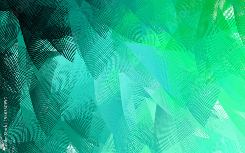 Light Green vector template with chaotic shapes.