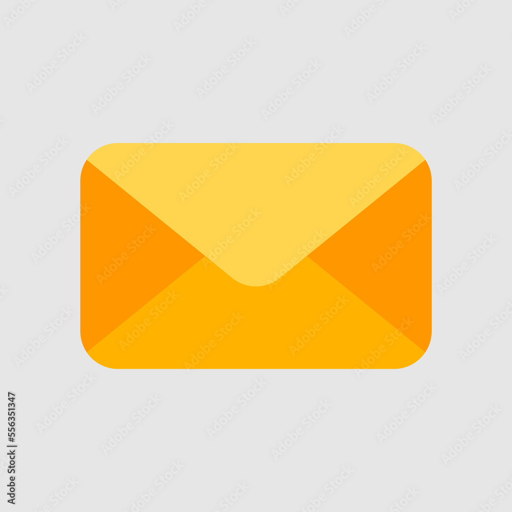 Email icon in flat style, use for website mobile app presentation Email icon in flat style, use for website mobile app presentation