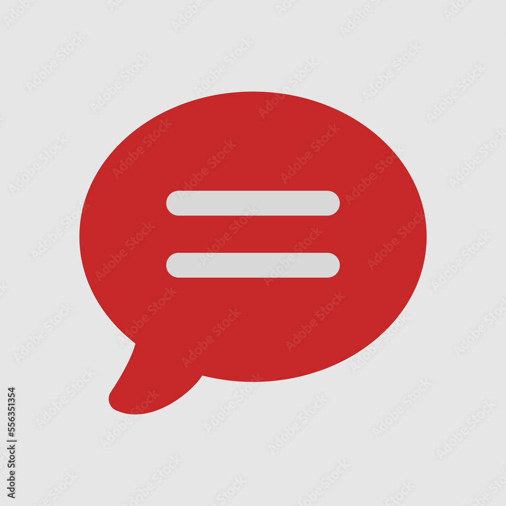 Comment icon in flat style, use for website mobile app presentation Comment icon in flat style, use for website mobile app presentation