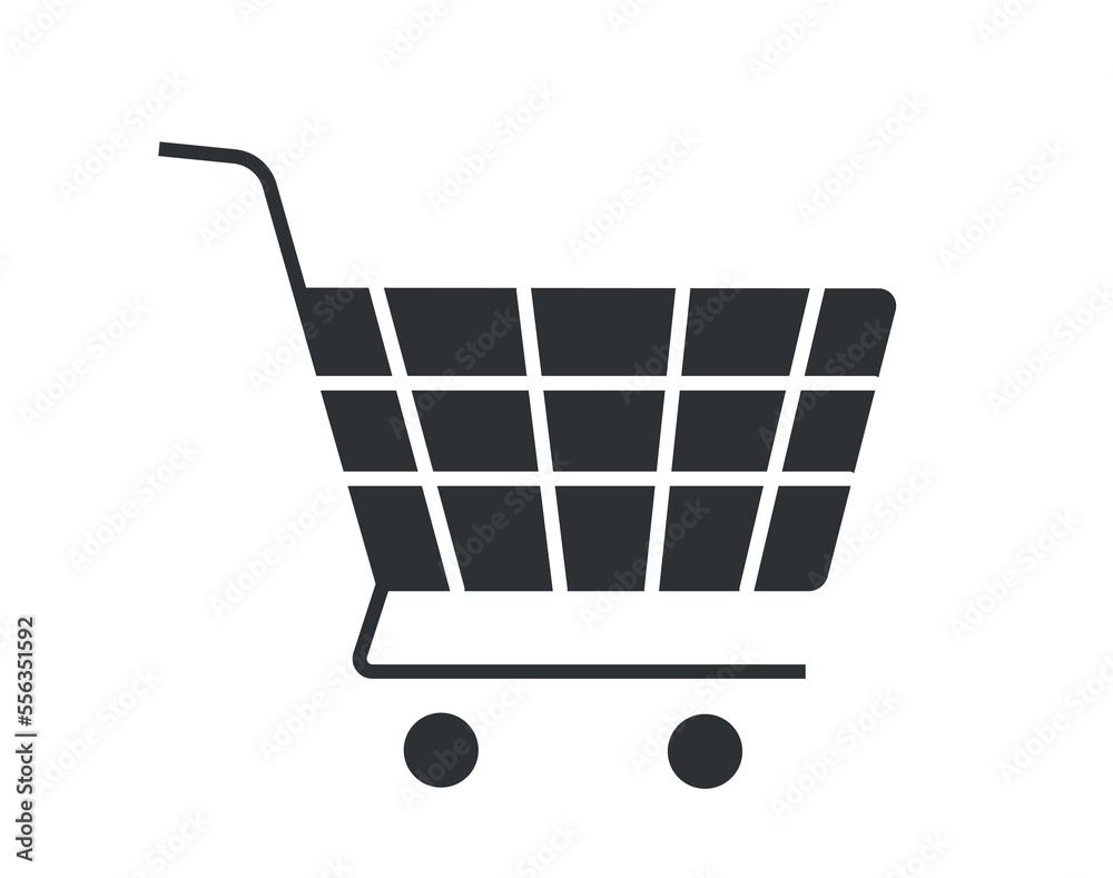 Black basket icon. Sticker for social networks and messengers. Retail and marketing, promotion of goods on Internet. Discounts and promotions, special offer. Cartoon flat vector illustration Black basket icon. Sticker for social networks and messengers. Retail and marketing, promotion of goods on Internet. Discounts and promotions, special offer. Cartoon flat vector illustration