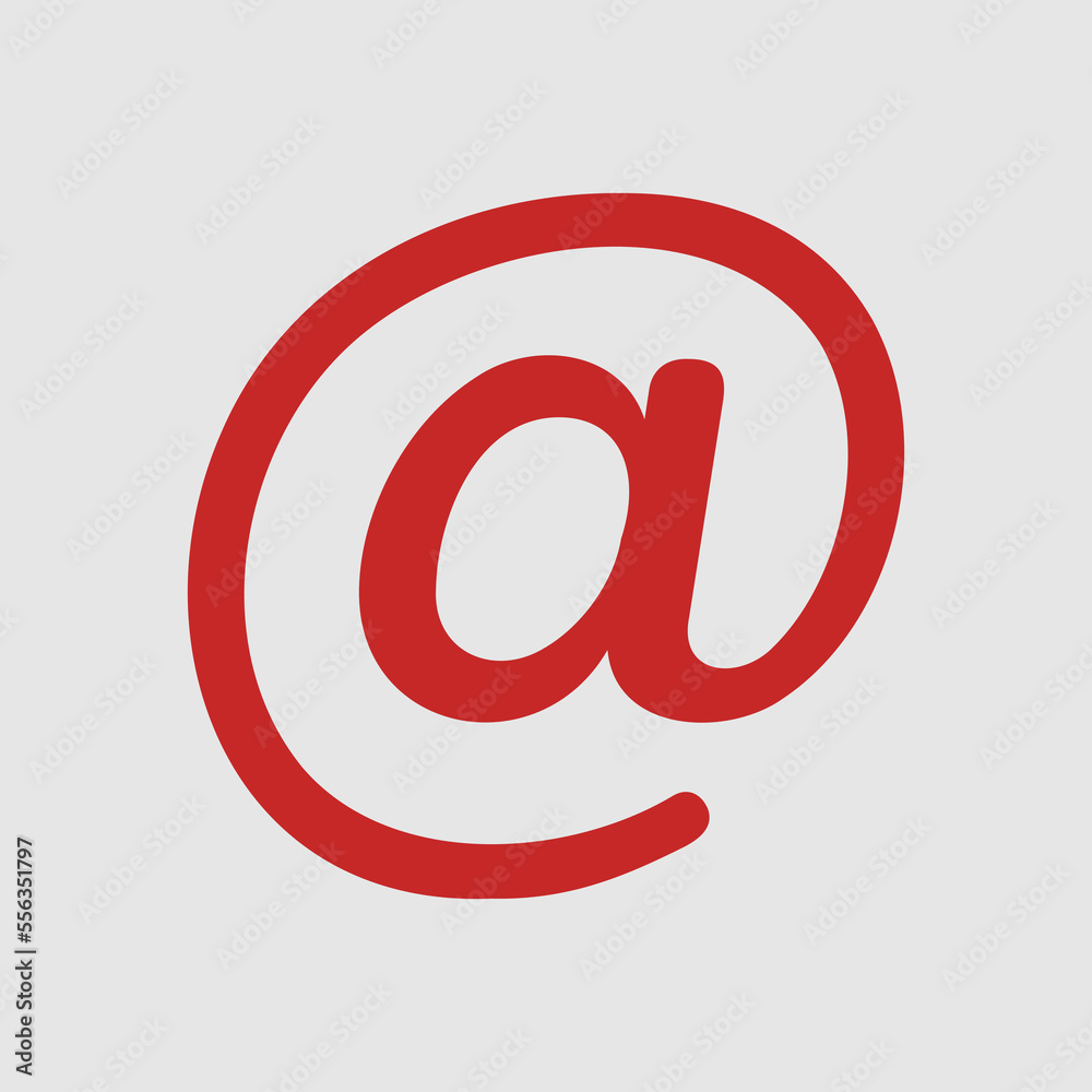 At sign icon in flat style, use for website mobile app presentation At sign icon in flat style, use for website mobile app presentation