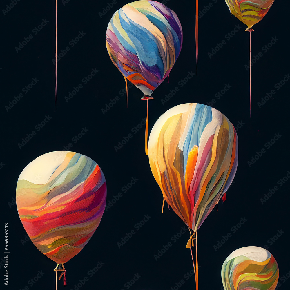 Obraz premium Balloons Tile AI Generated