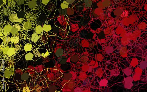 Dark Multicolor vector texture with abstract forms.