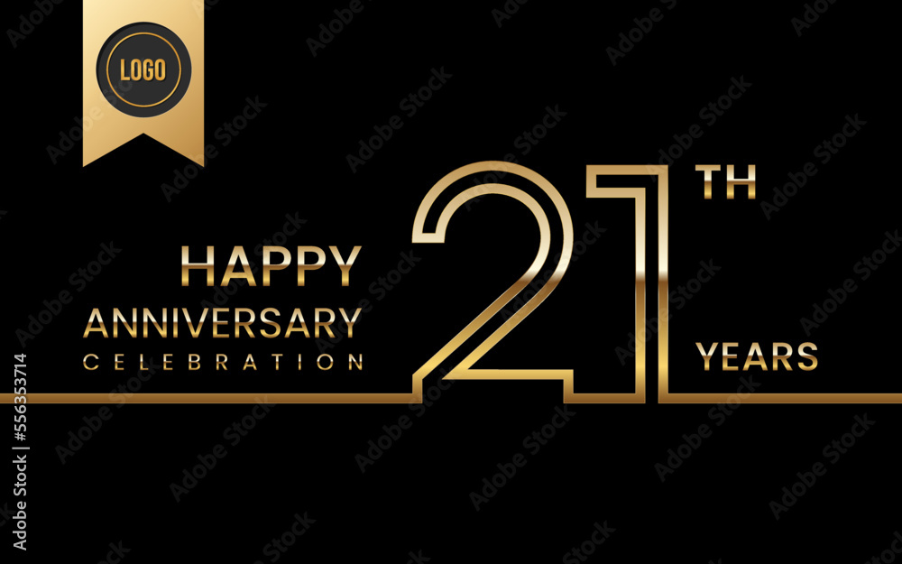 21th anniversary celebration template design. Logo Vector Template Illustration 21th anniversary celebration template design. Logo Vector Template Illustration