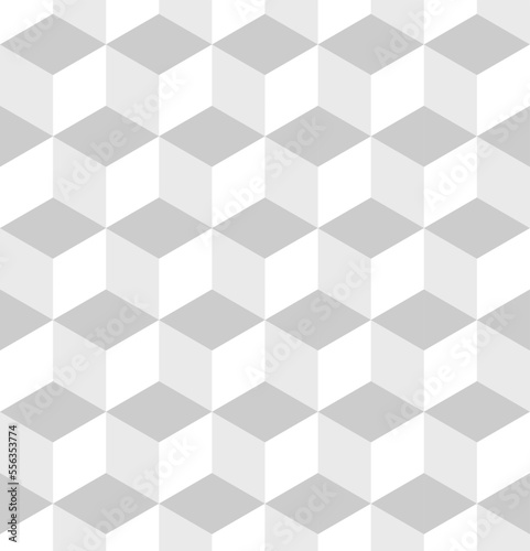 Seamless cubic pattern. Abstract geometric low poly background. Stylish fractal texture.