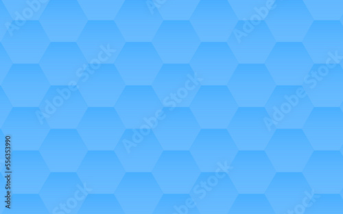 シンプルなブルーの抽象、六角形のグラデーションライン、背景素材、ベクター素材