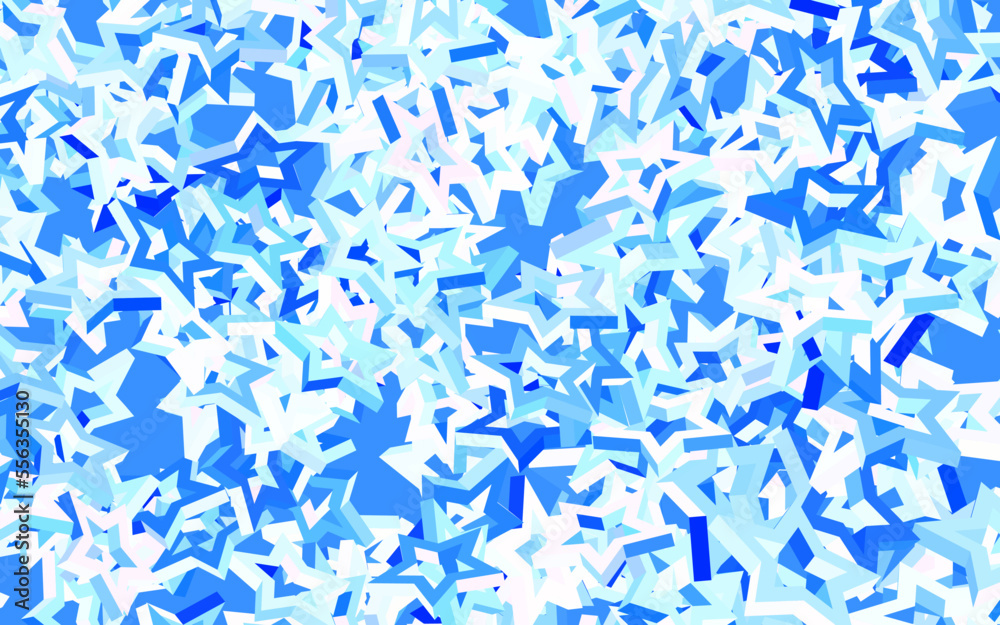 Light Pink, Blue vector backdrop with small and big stars.