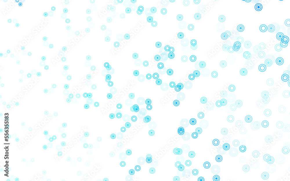 Light BLUE vector layout with circle shapes. Light BLUE vector layout with circle shapes.