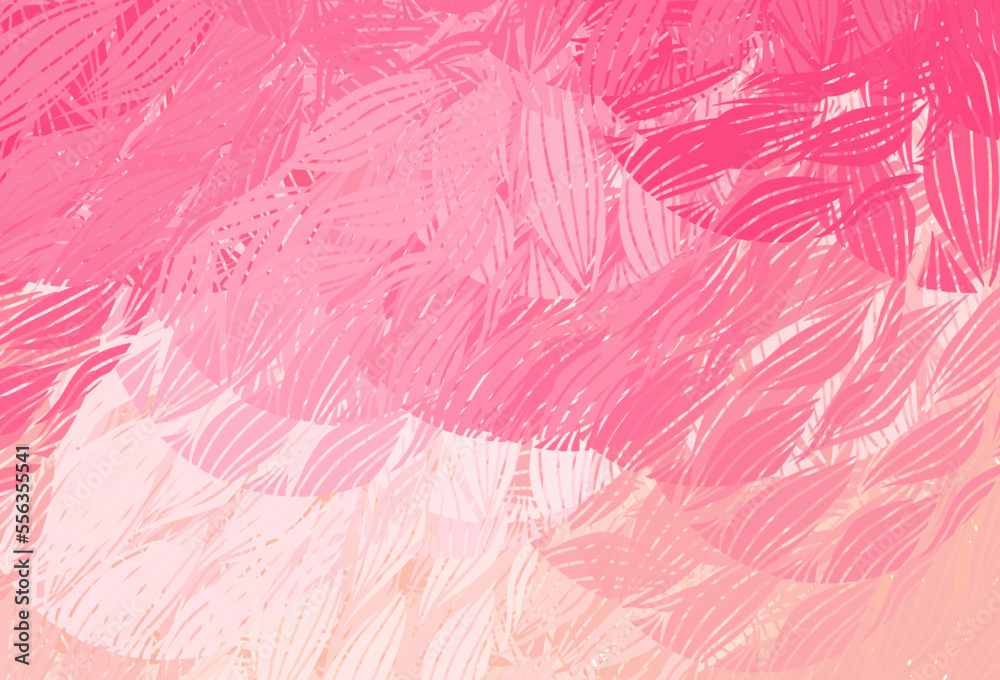Fototapeta premium Light Pink vector backdrop with memphis shapes.
