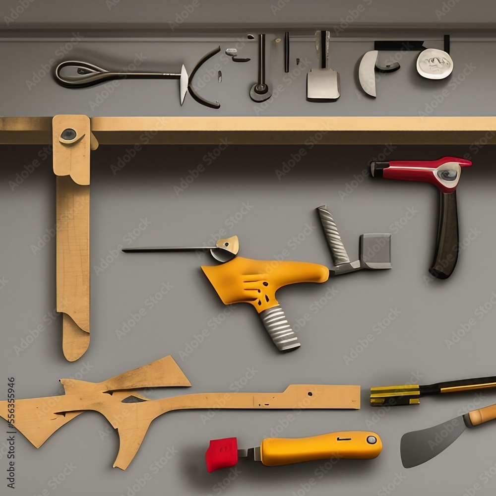 Fototapeta premium Generic tools on a work bench