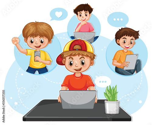 A man browsing social media