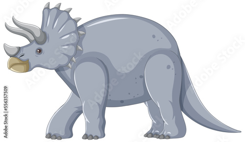 Triceratops isolated on white background