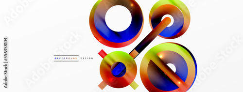 Circle composition abstract background. Trendy techno business template for wallpaper, banner, background or landing