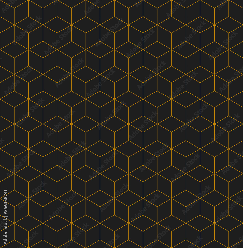Fototapeta premium Vector seamless rhombus pattern. Abstract geometric background. Stylish fractal texture.