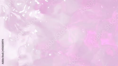 きれいな水面の3Dイラスト。ピンク。紫色。波打つ水面。  © nanako