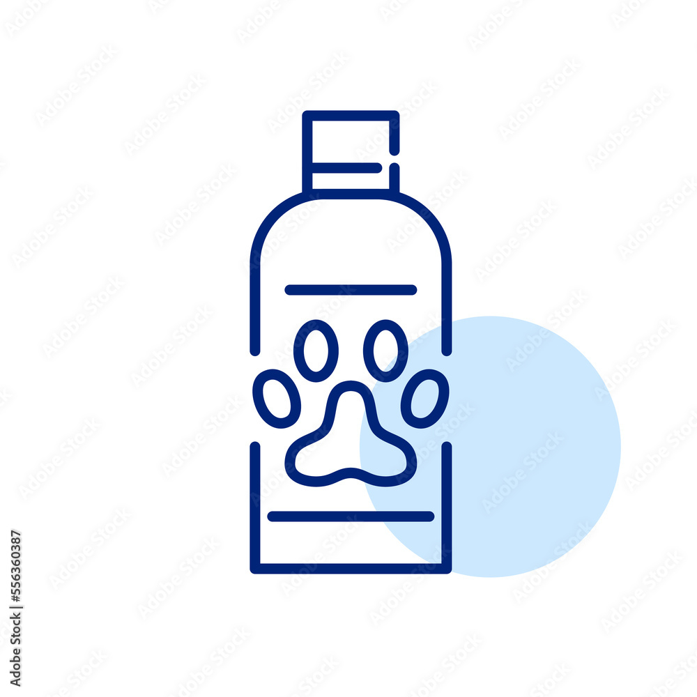 Pet shampoo cleaner icon. Pixel perfect, editable stroke line Pet shampoo cleaner icon. Pixel perfect, editable stroke line