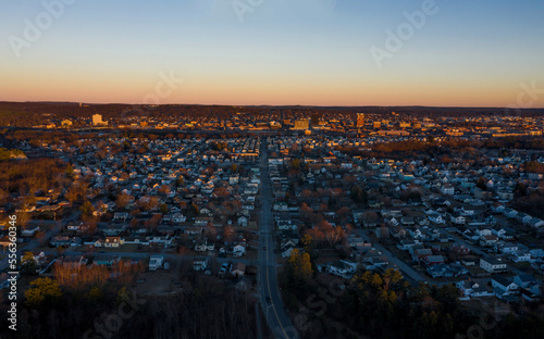 Sunset over the city -Manchester, NH 