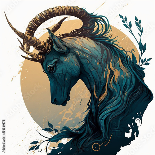 Capricorn Vector Art AI Generated