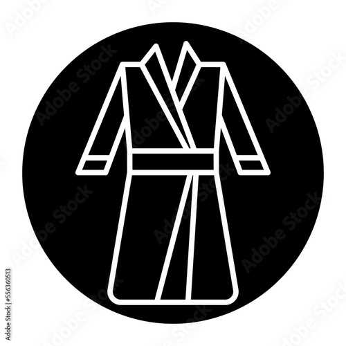 bathrobe cyrcular glyph icon