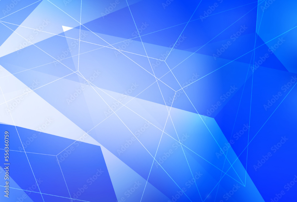 Fototapeta premium Light BLUE vector template with crystals, triangles.