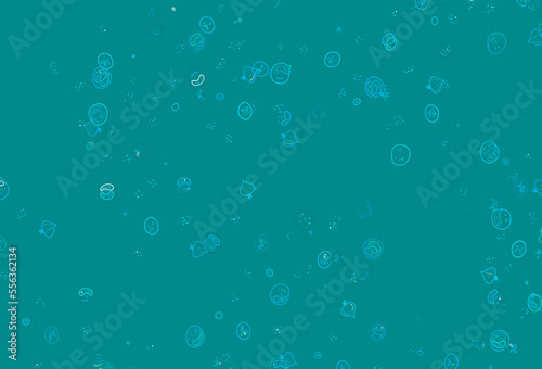 Light BLUE vector background with tasty food.