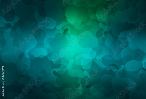 Light Blue, Green vector template with chaotic shapes.