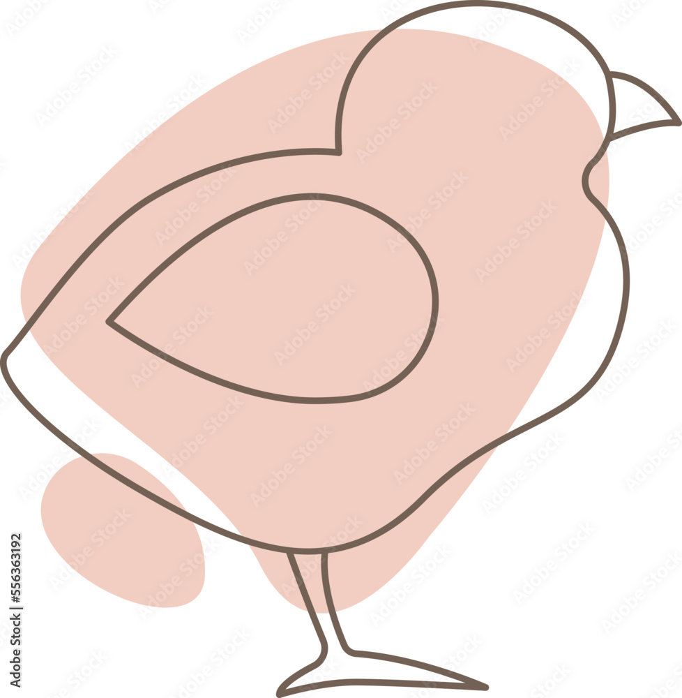Easter chick line art style Contemporary design Easter chick line art style Contemporary design