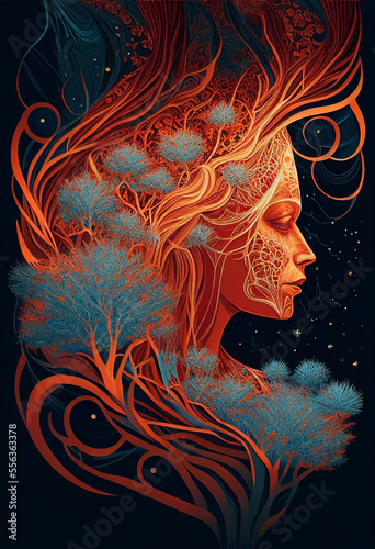 Beautiful surreal, magical, hyperdetailed, extremely intricate women