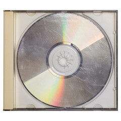 cd case compact digital disc vintage front, png isolated on transparent background