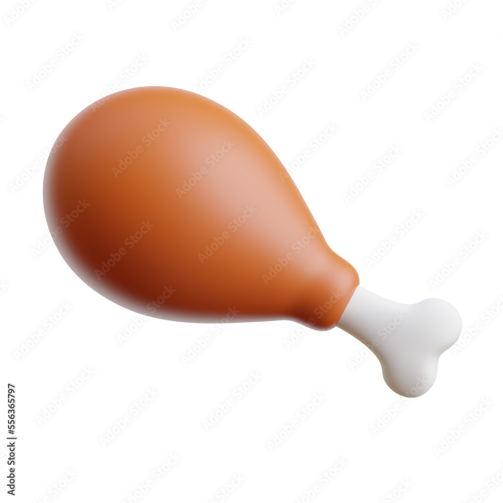 Fried Chicken 3D Icon Fried Chicken 3D Icon