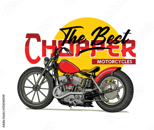 Motorsigncycles pictures vector ilustration for your T shirt or your design photo
