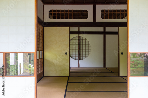 The interior of a traditional japanese house