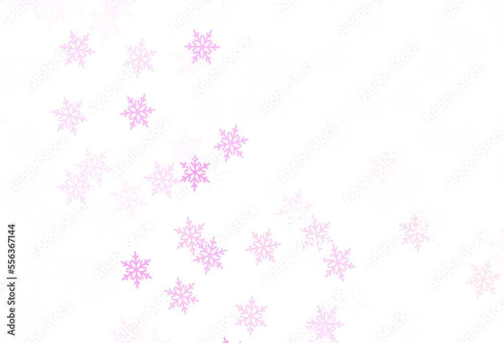 Light Purple, Pink vector layout with bright snowflakes, stars.