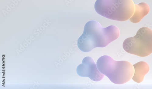 Abstract gradient cloud in white background