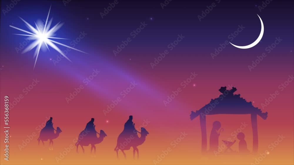 Orthodox christmas jesus mary and joseph kings, art video illustration. Orthodox christmas jesus mary and joseph kings, art video illustration.