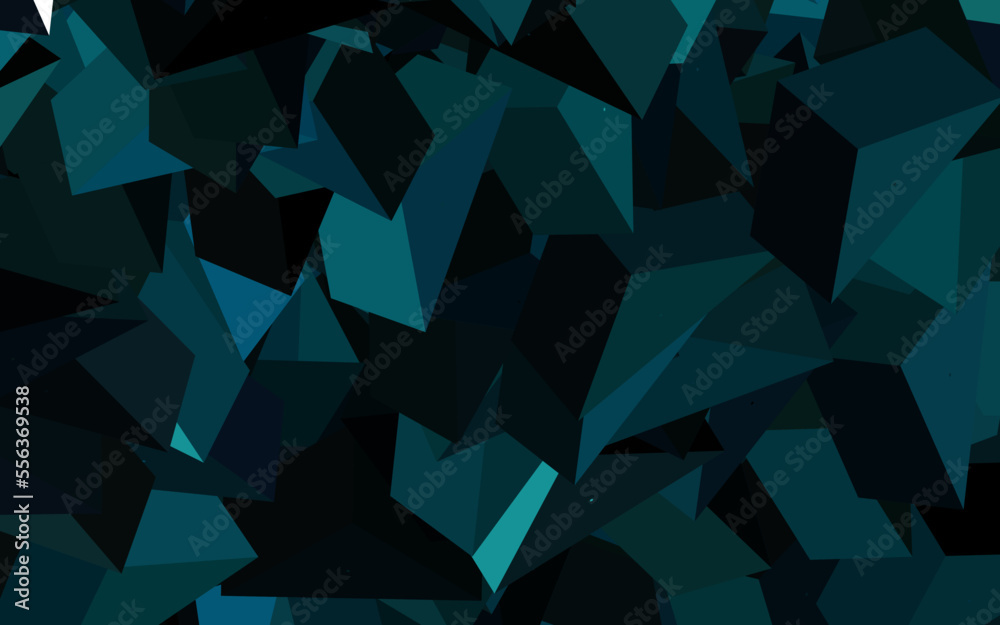 Dark Green vector texture with triangular style. Dark Green vector texture with triangular style.