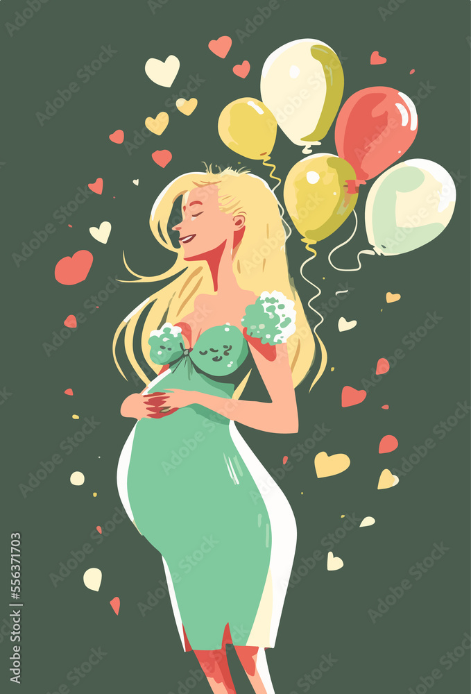 Beautiful illustration from a pregnant woman Beautiful illustration from a pregnant woman