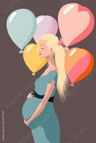 Beautiful illustration from a pregnant woman