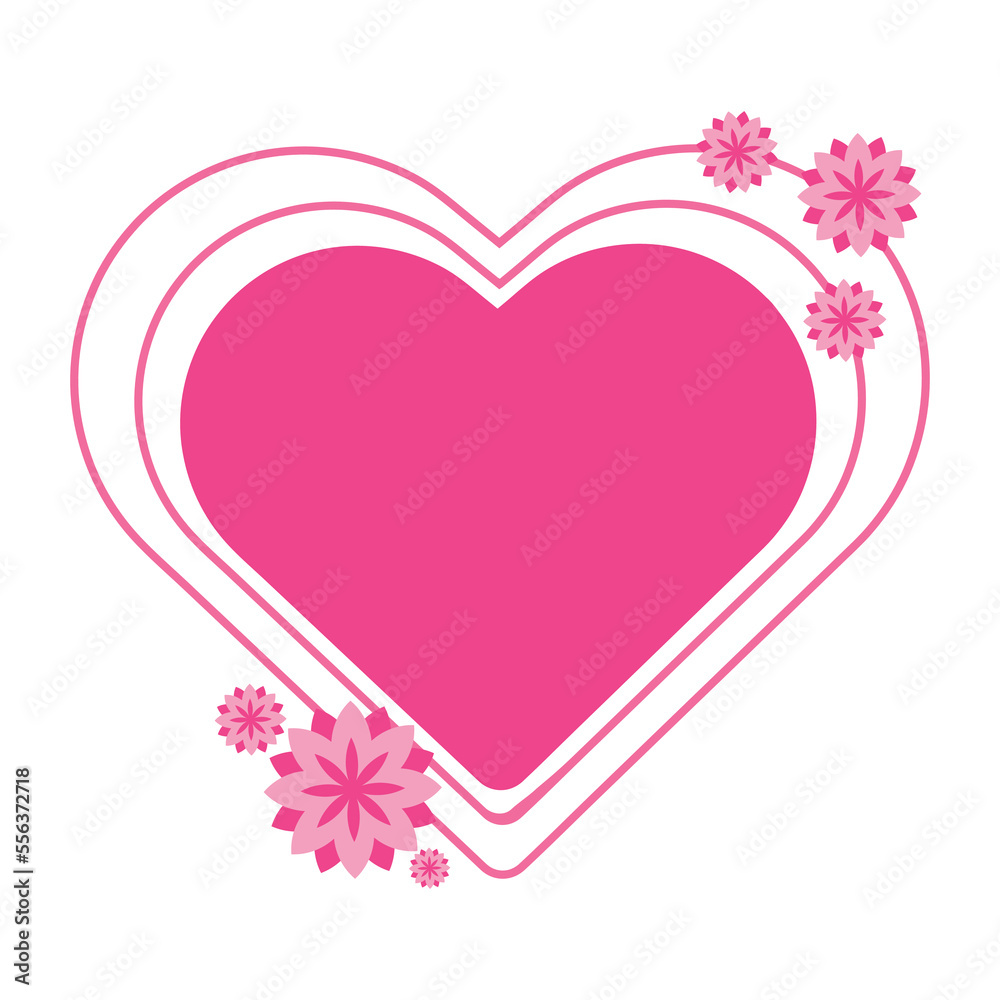 romantic abstract heart love ornament design