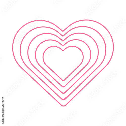 romantic abstract heart love ornament design
