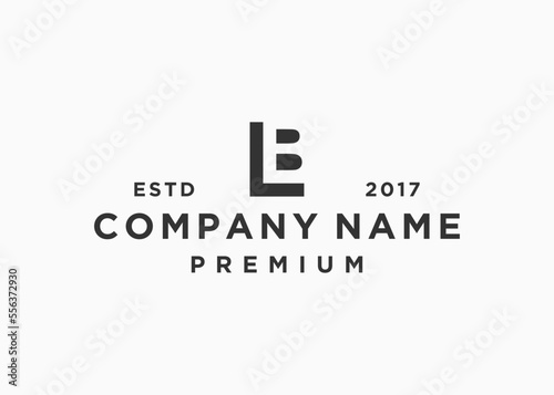 letter lb logo design vector illustration template